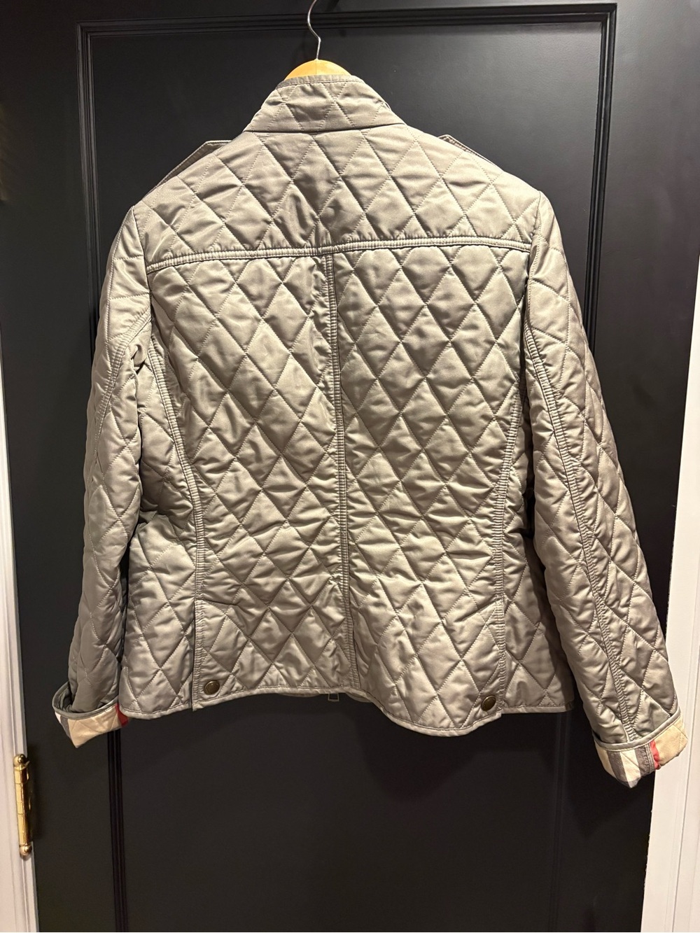 Burberry Britt nova check Quilted Women's Jacket in olive green large - Picture 5 of 13